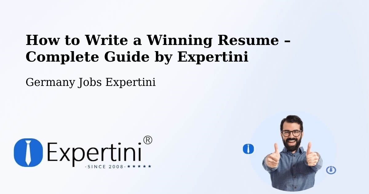 Resume Writing Guide for Job Seekers – Winterbach - Winterbach, Germany Jobs Expertini