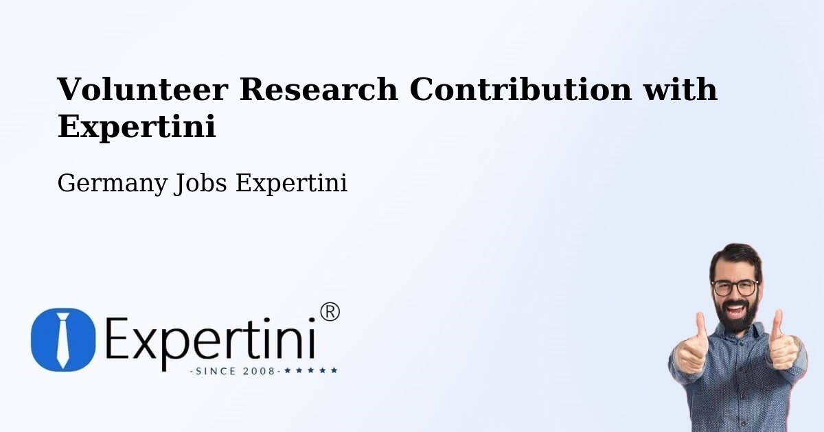 Volunteer Research Contribution Program – Winterbach - Germany Jobs Expertini